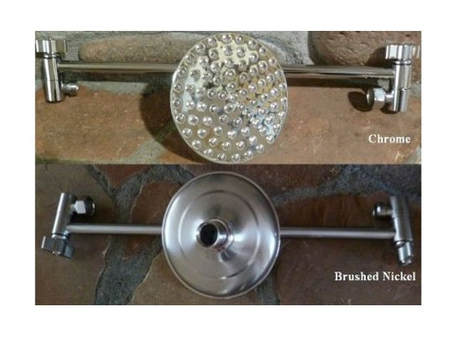 5 inch Euro Rain Shower Head with 15 inch locking extension arm