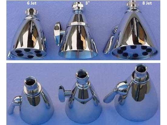 2.25 inch & 3 inch Adjustable Brass Showerheads