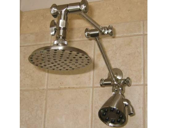Dual Arms with Deluxe Shower Heads