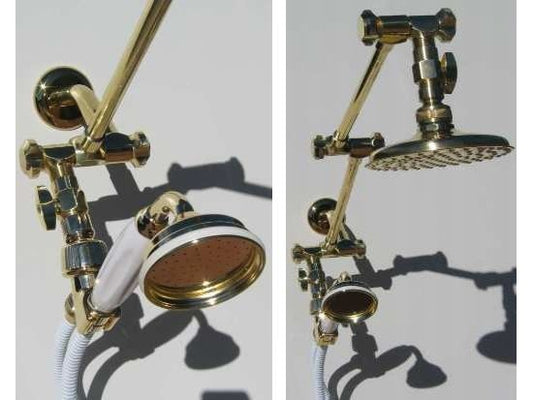 Dual Arms with Euro RainShower Showerhead and Handheld Shower
