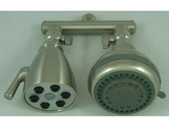 Dual Shower Heads - 5 Step Massage and Giessdorf 6 Jet