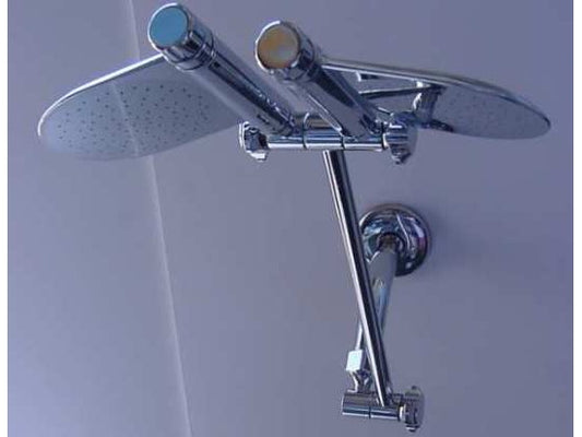 Dual Paddle Rain Shower Shower Head