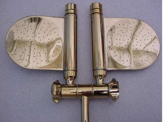 Dual Paddle Rain Shower Shower Head